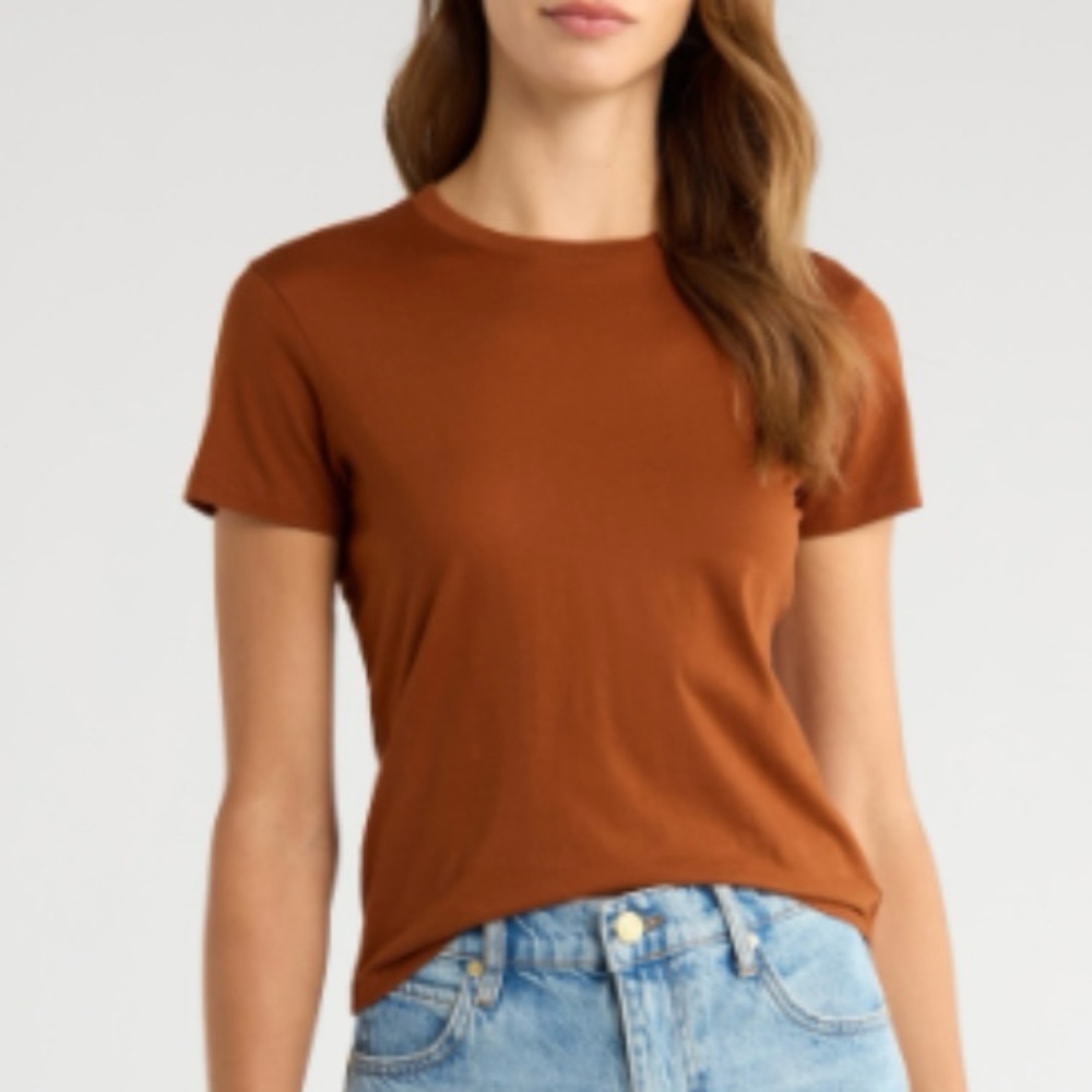 FRAME baby tee - chestnut color - size medium
